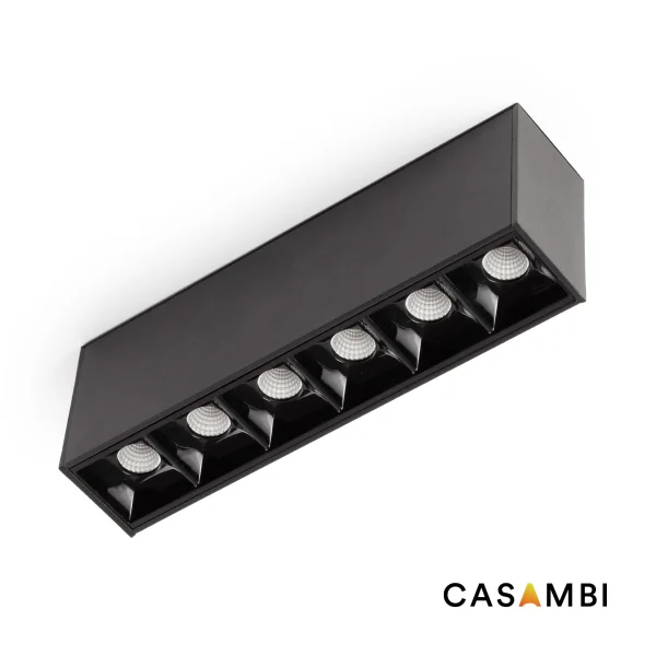 Faro Neso Point-6 - luminaire pour rail magnétique - 16,4 x 1,3 x 2,2 cm - 8W CASAMBI dimmable LED inclus - 34° beam - noir