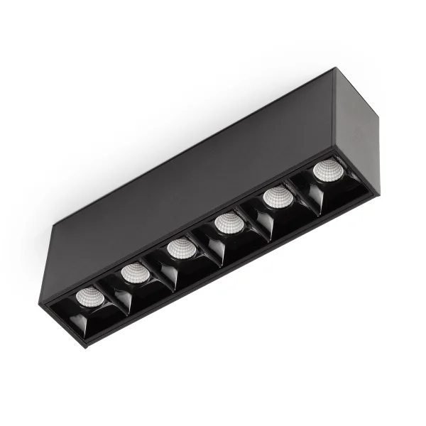 Faro Neso Point-6 - luminaire pour rail magnétique - 16,4 x 3,4 x 5,6 cm - 8W LED blanc chaud (2700K) inclus - 12° faisceau - noir