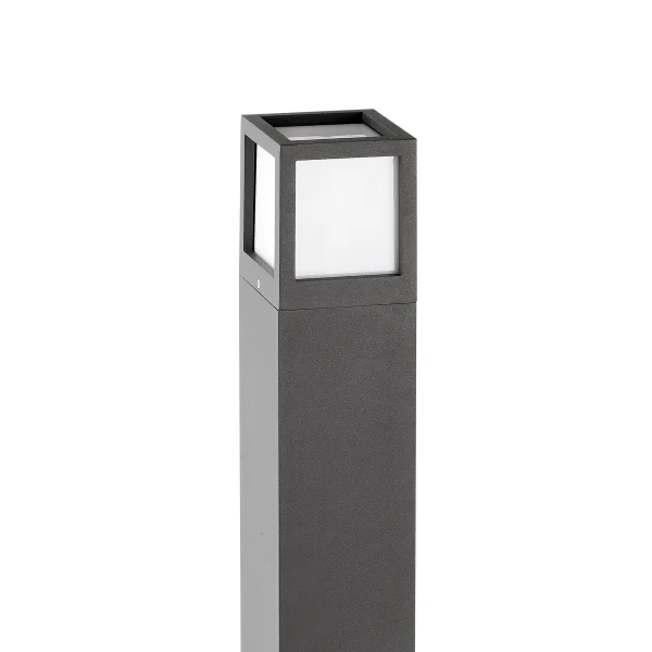 Faro Nze - poteau de jardin - 10,8 x 10,8 x 65 cm - IP54 - gris foncé