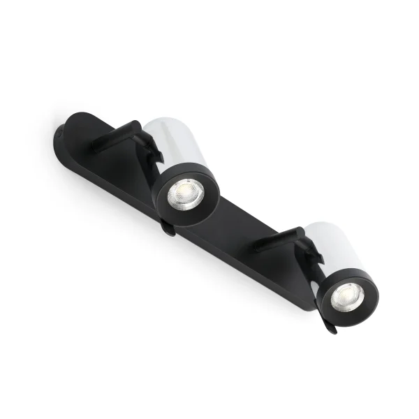 Faro Orleans - spot en saillie 2L - 38 x 17 x 13 cm - chrome et noir
