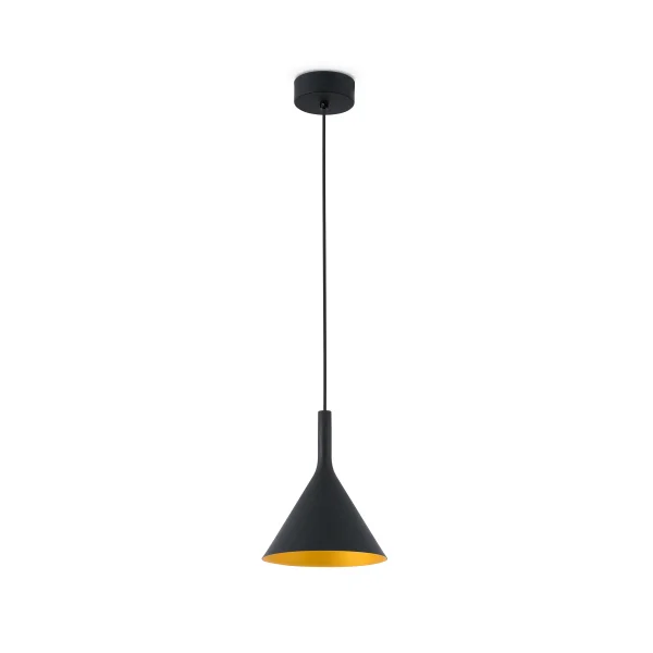 Faro Pam - suspension - Ø 16,5 x 21,5 cm - LED 11W incl. - noir et or