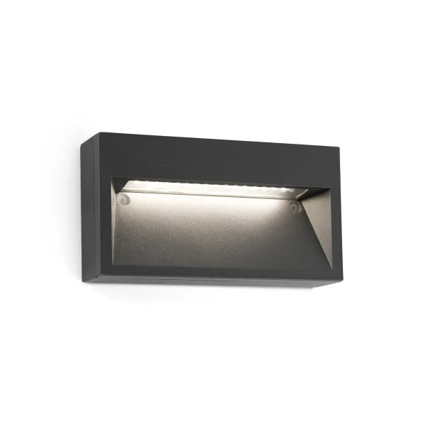 Faro Path - applique murale - 20,2 x 4,2 x 10,5 cm - 9W LED inclus - IP44 - gris foncé
