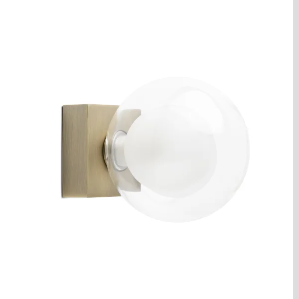 Faro Perla - plafonnier/mural - 11,5 x 15,5 x 11,5 cm - IP44 - vieil or