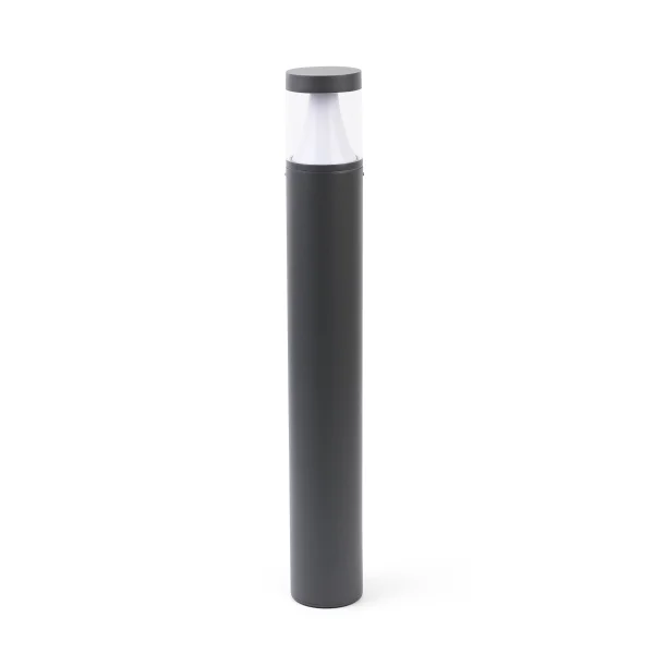 Faro Plim - lampe de jardin - Ø 9 x 65 cm - 10W LED inclus - IP65 - gris foncé