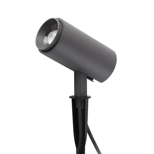 Faro Plom - spot de sol sur piquet - 16 x 8 x 38 cm - 8,5W LED inclus - IP64 - gris foncé