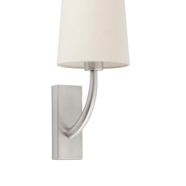 Faro Rem - applique murale - 16,5 x 21 x 47 cm - beige et nickel mat