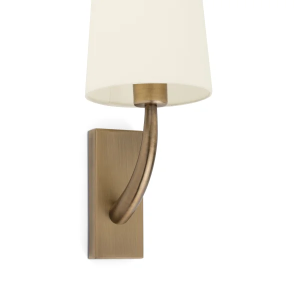 Faro Rem - applique murale - 16,5 x 21 x 47 cm - beige et vieil or
