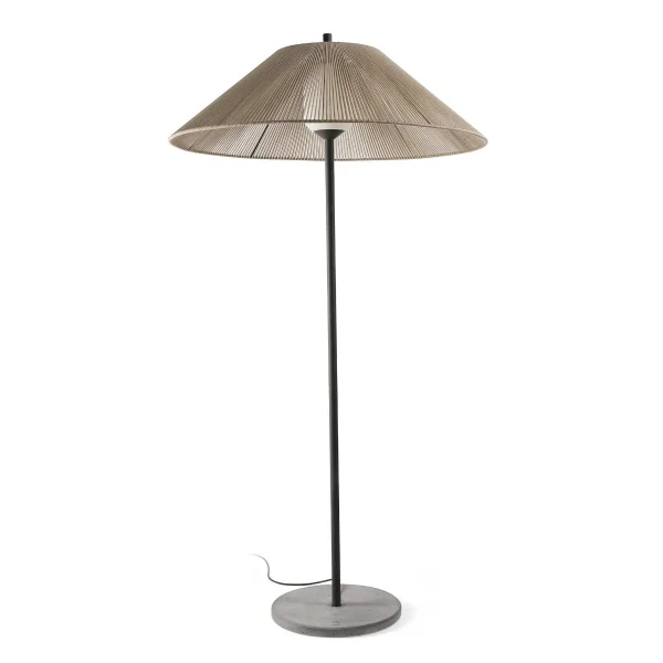 Faro Saigon - lampadaire d'extérieur - Ø 35 x 195 cm - IP65 - gris et beige