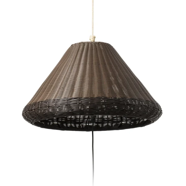 Faro Saigon - lampe portable avec prise - Ø 19 x 38 cm - IP65 - brun clair