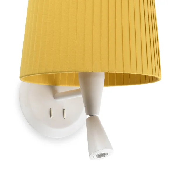 Faro Samba - applique murale avec interrupteur - 21,5 x 19 x 17,3 cm - 3W LED inclus - blanc et jaune