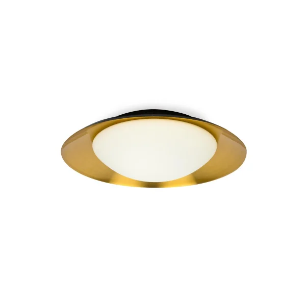 Faro Side - plafonnier/mural - Ø 39 x 11 x 21 cm - 15W LED inclus - noir & cuivre