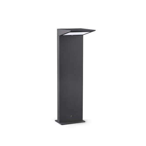 Faro Soleil - poteau de jardin solaire avec détecteur de mouvement - 16,5 x 14 x 51 cm - 2W LED inclus - IP54 - gris foncé