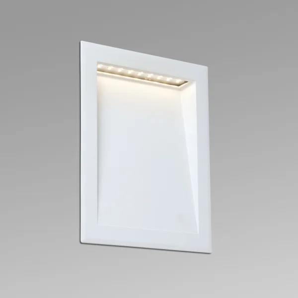 Faro Soun - applique encastrée - 19,3 x 7,3 x 23,8 cm - 8W LED inclus - IP65 - blanc mat