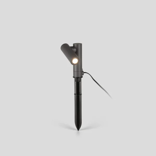 Faro Spy-1 - spot de sol sur piquet - Ø 4 x 12 x 39,5 cm - 6W LED inclus - IP65 - gris foncé