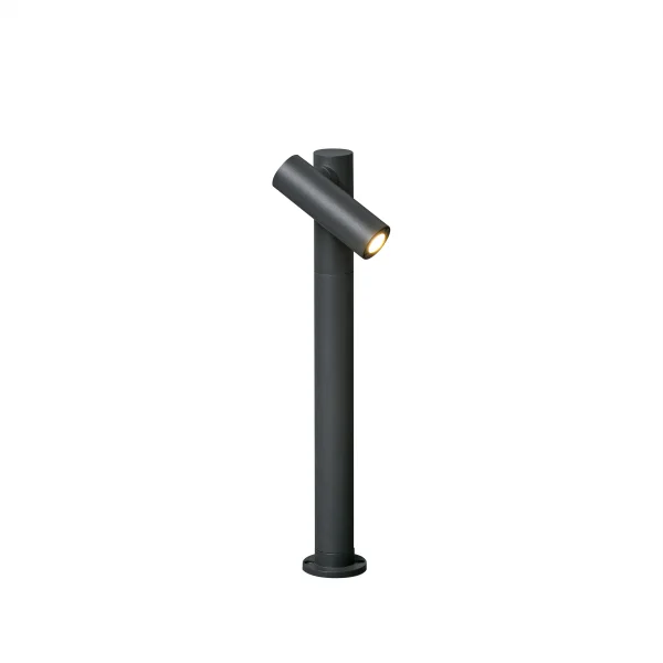 Faro Spy-2 - lampe de jardin - 9,5 x 6,5 x 43,5 cm - 6W LED inclus - IP65 - gris foncé