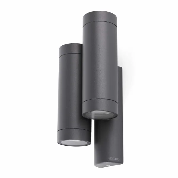 Faro Steps - applique murale - 14 x 10 x 27 cm - IP44 - gris foncé