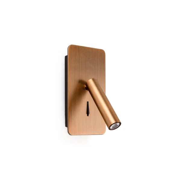 Faro Suau - applique murale avec interrupteur - 9,5 x 14 x 17 cm - 3W LED inclus - bronze