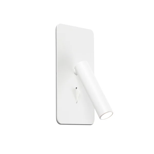 Faro Suau - applique murale avec interrupteur - 9,5 x 17 cm - 3W LED inclus - blanc mat