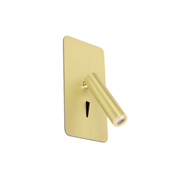 Faro Suau - applique murale avec interrupteur - 9,5 x 17 cm - 3W LED inclus - or satiné