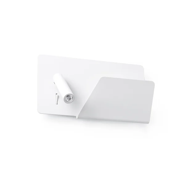 Faro Suau Right - applique murale avec interrupteur et port USB - 28 x 12 x 15,5 cm - 3W LED inclus - blanc mat