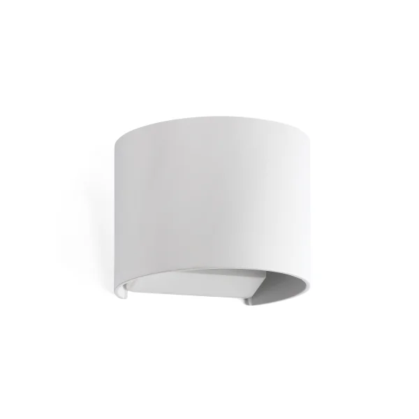 Faro Sunset - applique murale - 14 x 11 x 11,1 cm - 6W LED inclus - IP54 - blanc givré