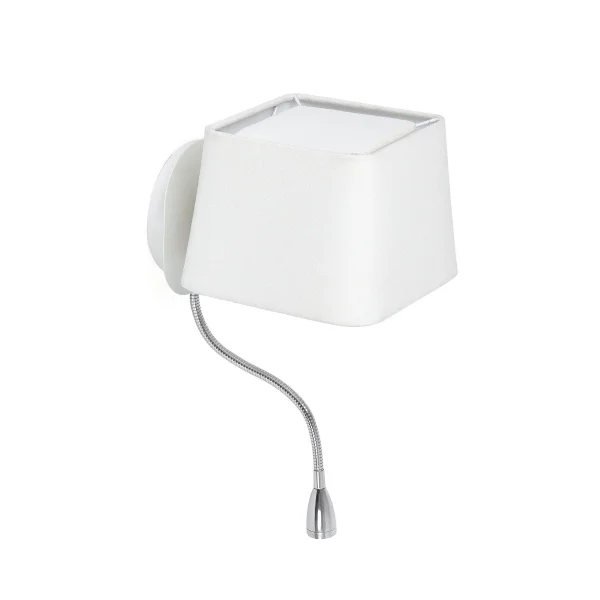 Faro Sweet - applique murale avec interrupteur - 20 x 24,5 x 45 cm - 1W LED inclus - blanc mat