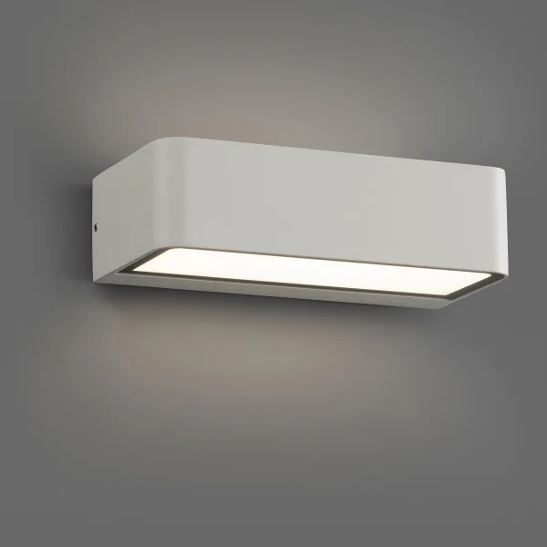 Faro Takua - applique murale - 20 x 10,3 x 5,5 cm - 10W LED inclus - IP65 - blanc mat