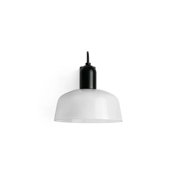 Faro Tatawin - applique - 18,4 x 14 x 15,5 cm - noir/verre laiteux