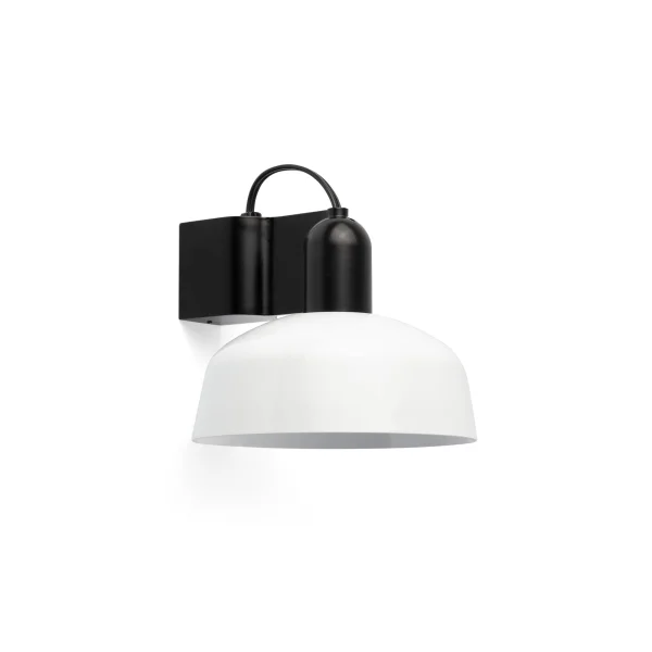 Faro Tatawin - applique - Ø 18,4 x 15,5 cm - noir satiné et blanc brillant
