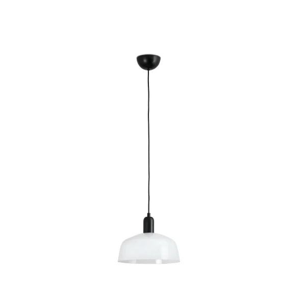 Faro Tatawin - lampe suspendue - Ø 25 x 111,5 cm - noir/verre laiteux
