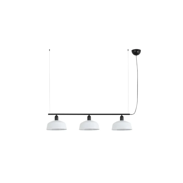 Faro Tatawin M - suspension - 100 x 25 x 210 cm - noir satiné et blanc brillant