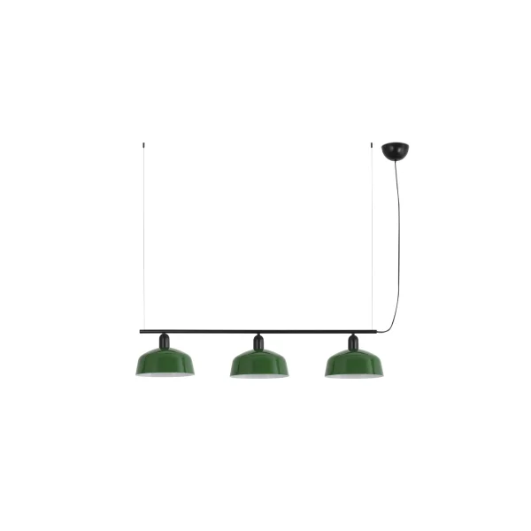 Faro Tatawin M - suspension - 100 x 25 x 210 cm - noir satiné et vert brillant