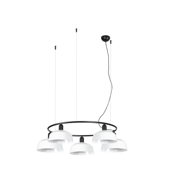 Faro Tatawin M - suspension - Ø 96,6 x 100 x 210 cm - noir satiné et blanc brillant