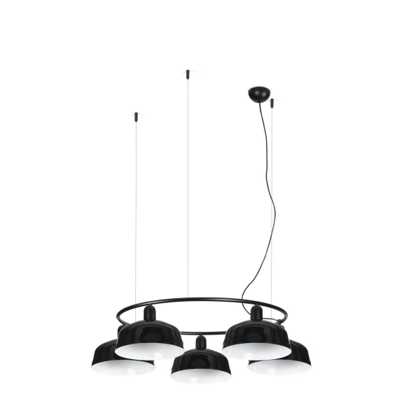 Faro Tatawin M - suspension - Ø 96,6 x 100 x 210 cm - noir satiné et noir brillant
