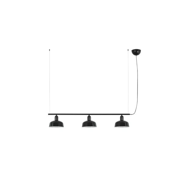 Faro Tatawin S - suspension - 100 x 18,4 x 210 cm - noir satiné et noir brillant