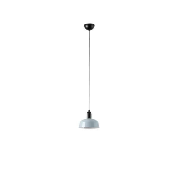 Faro Tatawin S - suspension - Ø 18,4 x 208,1 cm - noir satiné et bleu grisâtre brillant
