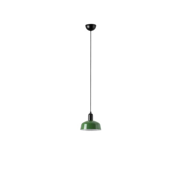 Faro Tatawin S - suspension - Ø 18,4 x 208,1 cm - noir satiné et vert brillant