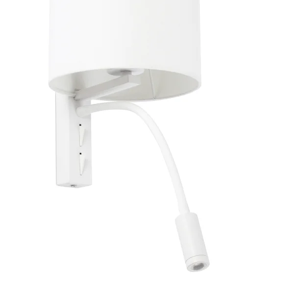 Faro Tira - applique murale avec interrupteur - 18 x 21 x 48 cm - 3W LED inclus - blanc mat