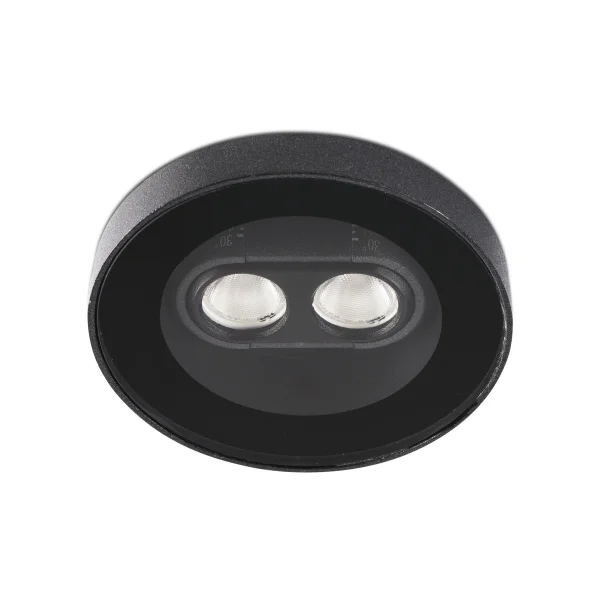 Faro Tras - projecteur de sol extérieur avec faisceau orientable - Ø 9,2 x 5,6 cm - 4W LED inclus - IP67 - noir