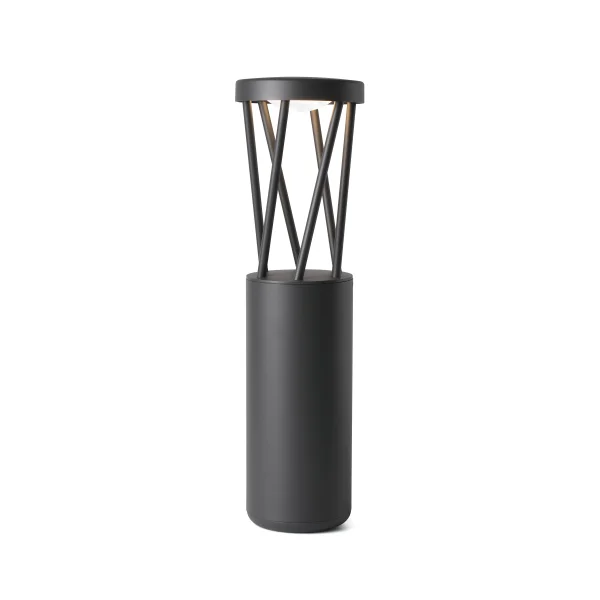 Faro Twist - lampe de jardin - Ø 14,5 x 50 cm - 10W LED inclus - IP65 - gris foncé