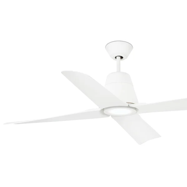 Faro Typhoon - ventilateur de plafond avec lumière et télécommande - Ø 130 cm - 16W LED inclus - IP44 - blanc