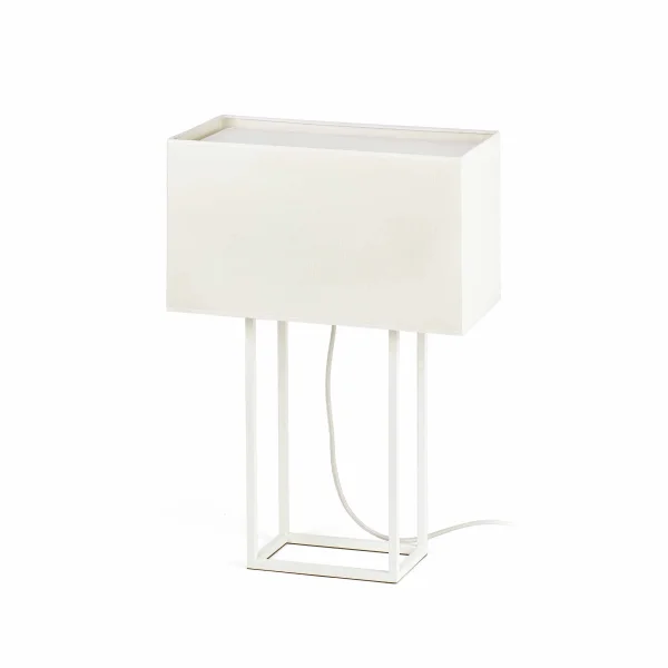 Faro Vesper - lampe à poser - 40 x 20 x 60 cm - blanc et beige