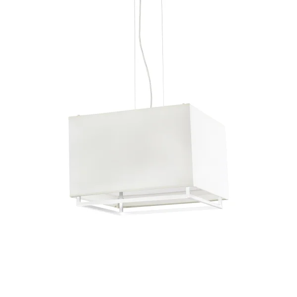 Faro Vesper - lampe suspendue - 40 x 40 x 28 cm - beige et blanc