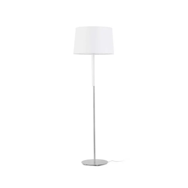 Faro Volta - lampadaire - 151 cm - nickel et blanc