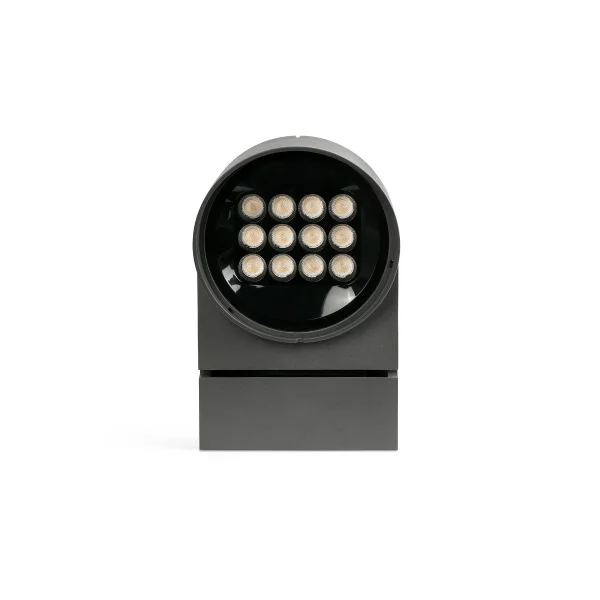 Faro Wall - applique murale extérieure - Ø 16 x 4,7 x 25 cm - 28,5W LED inclus - IP65 - gris foncé