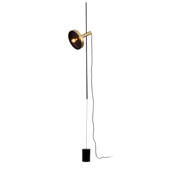 Faro Whizz - lampe suspendue - Ø 10 x 419,5 cm - or satiné et noir
