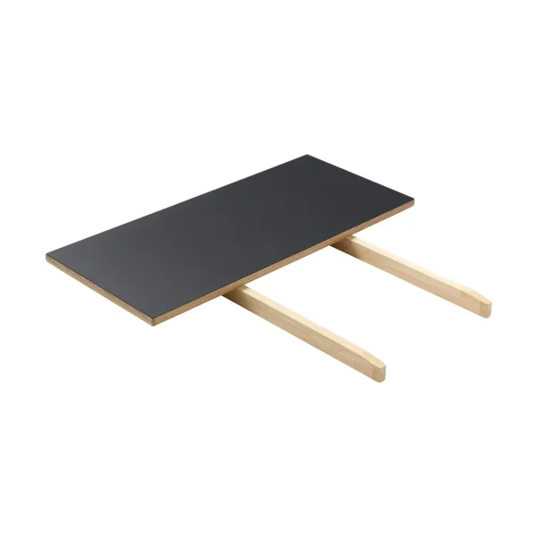 FDB Møbler Allonge C35L 82x37 cm Linoléum noir – chêne naturel, vernis à base d’eau