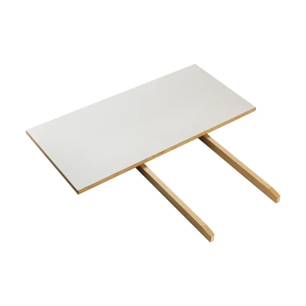 FDB Møbler Allonge C35S 95x45 cm Linoléum gris clair – chêne naturel, vernis à base d’eau