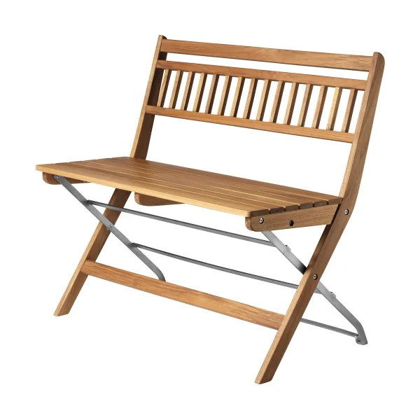 FDB Møbler Banc de balcon M24 Lilleø Teck-acier inoxydable