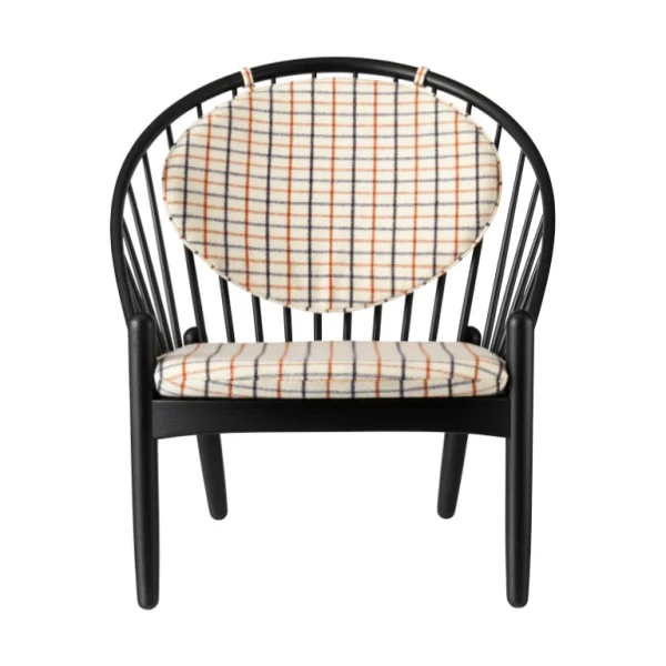 FDB Møbler Chaise J166 Jørna Oak black painted-red diced